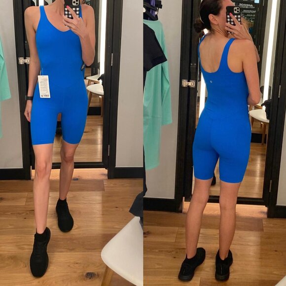 Lululemon Align Onesie 8" Poolside Blue Size 4 - Picture 4 of 8